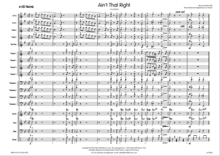 Ain't That Right Big Band scores gallery preview page 2