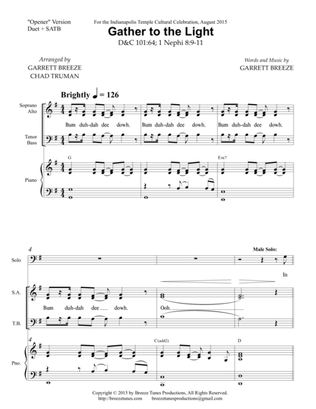 Gather to the Light (SATB + Vocal Duet)