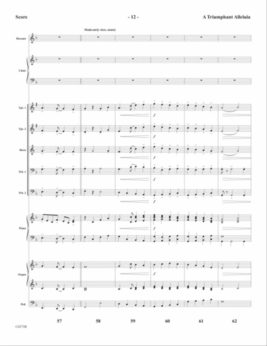 A Triumphant Alleluia Choir scores gallery preview page 14