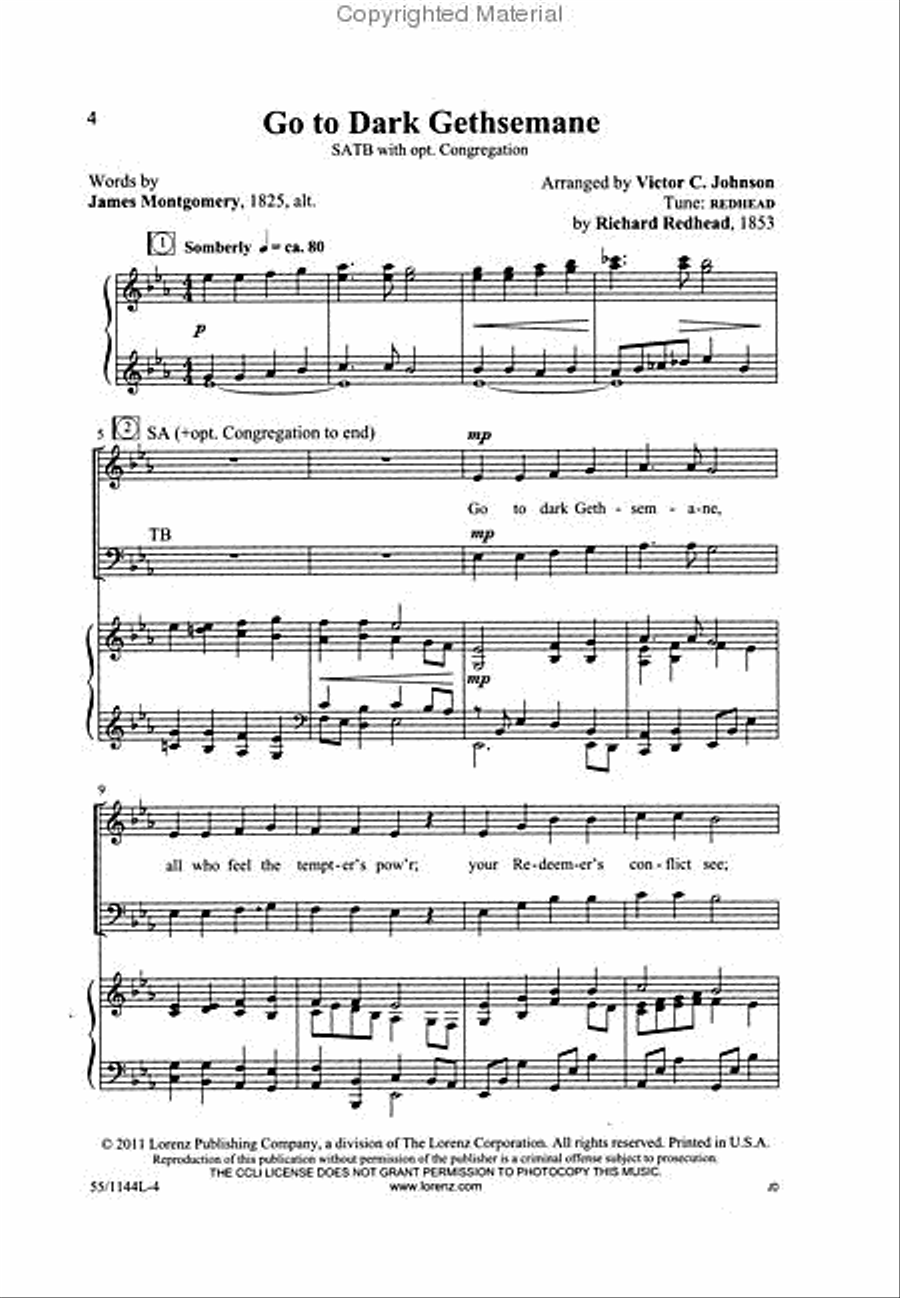 In Calvary's Shadow: A Tenebrae Service - SATB Score with CD 4-Part scores gallery preview page 2