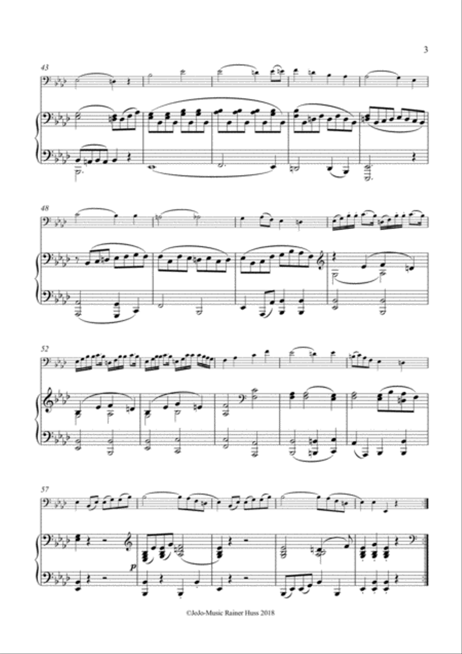 Bernhard Romberg Sonata op.43, Ab Major Small Ensemble scores gallery preview page 4