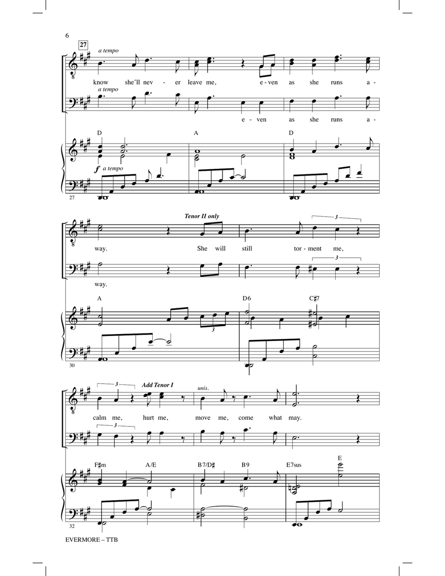 Evermore (from Beauty And The Beast) (arr. Ed Lojeski) TTBB scores gallery preview page 5