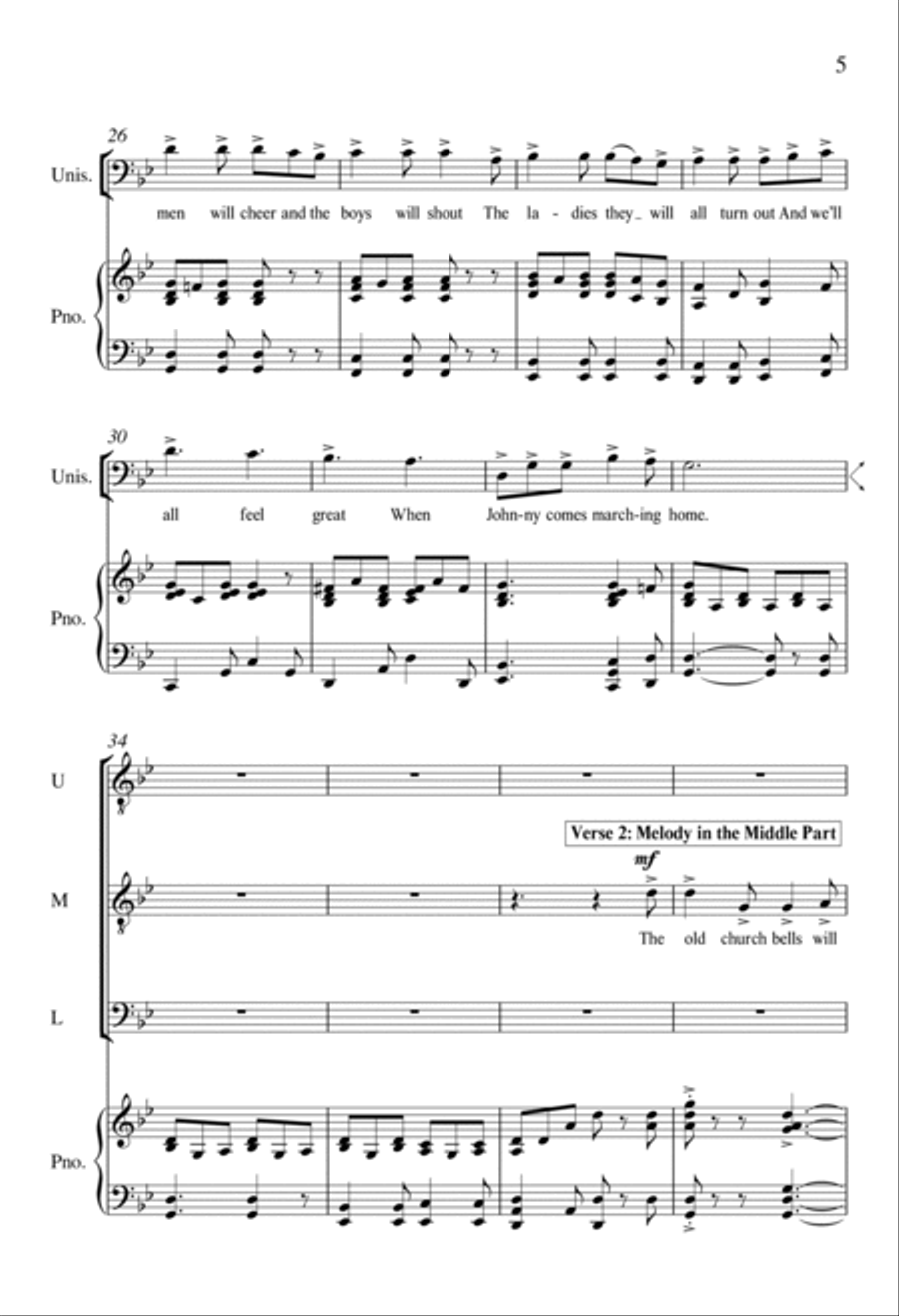 Johnny Comes Marching TTB scores gallery preview page 4