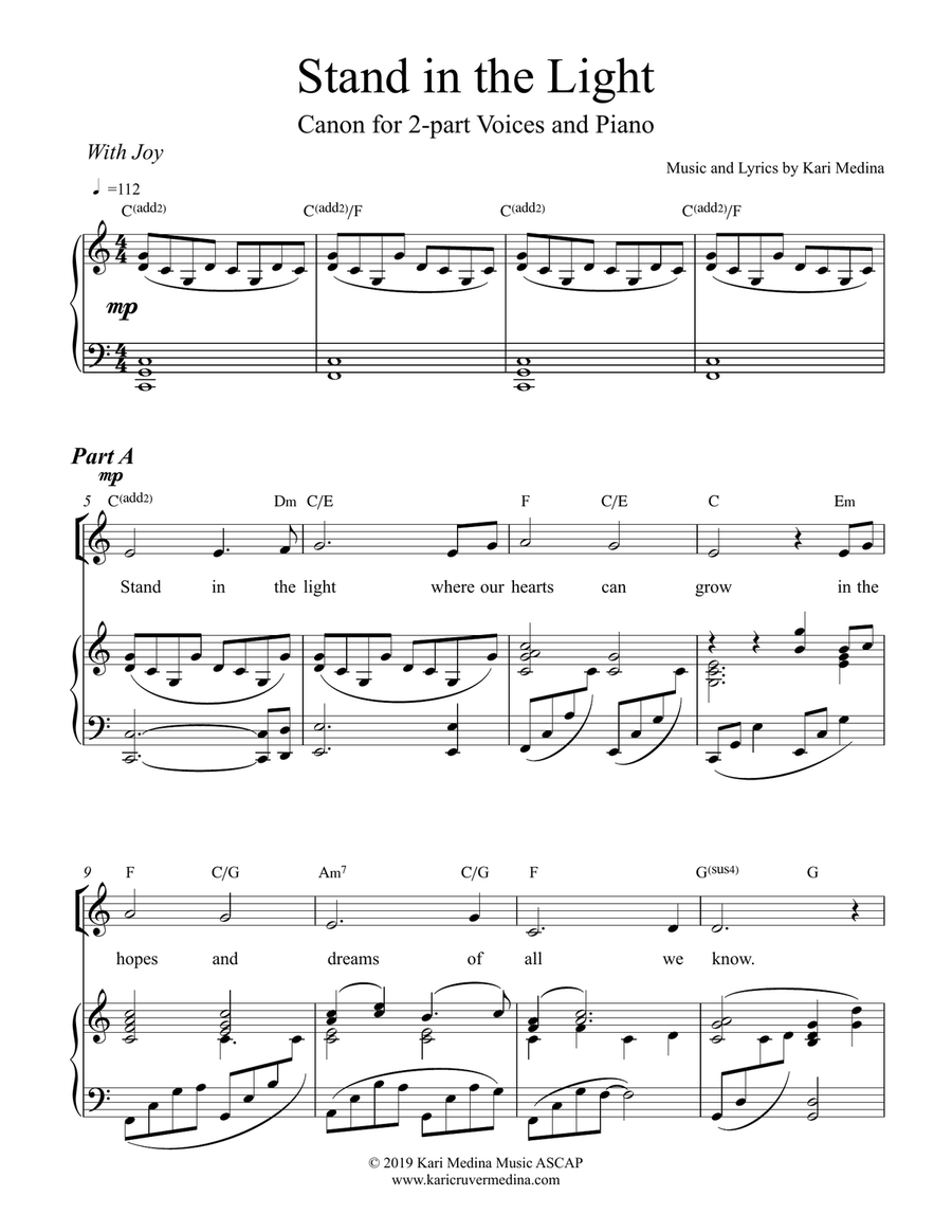 Stand in the Light Piano, Vocal, Guitar scores gallery preview page 2