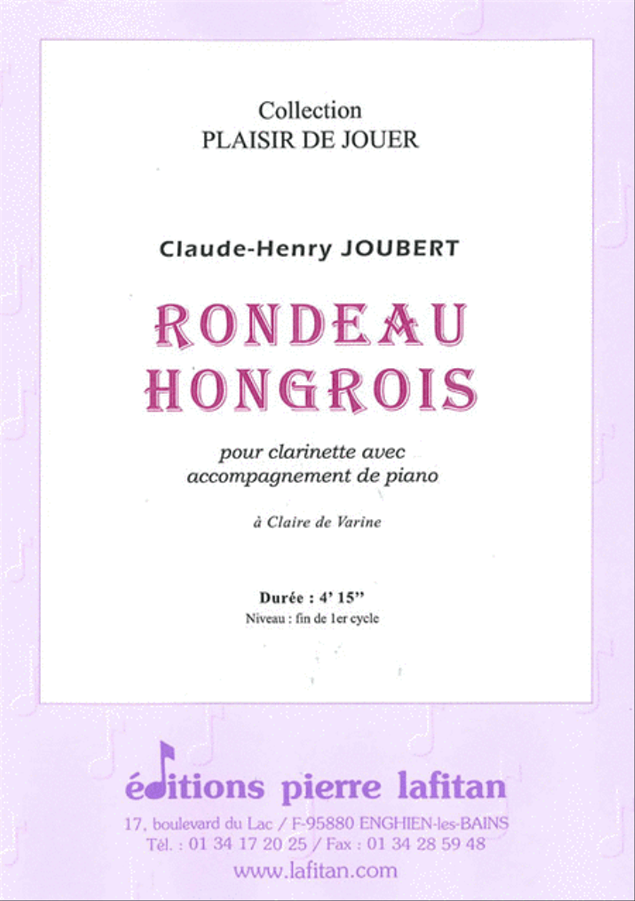 Rondeau Hongrois Rondeau Hongrois Clarinet Solo scores gallery preview page 1