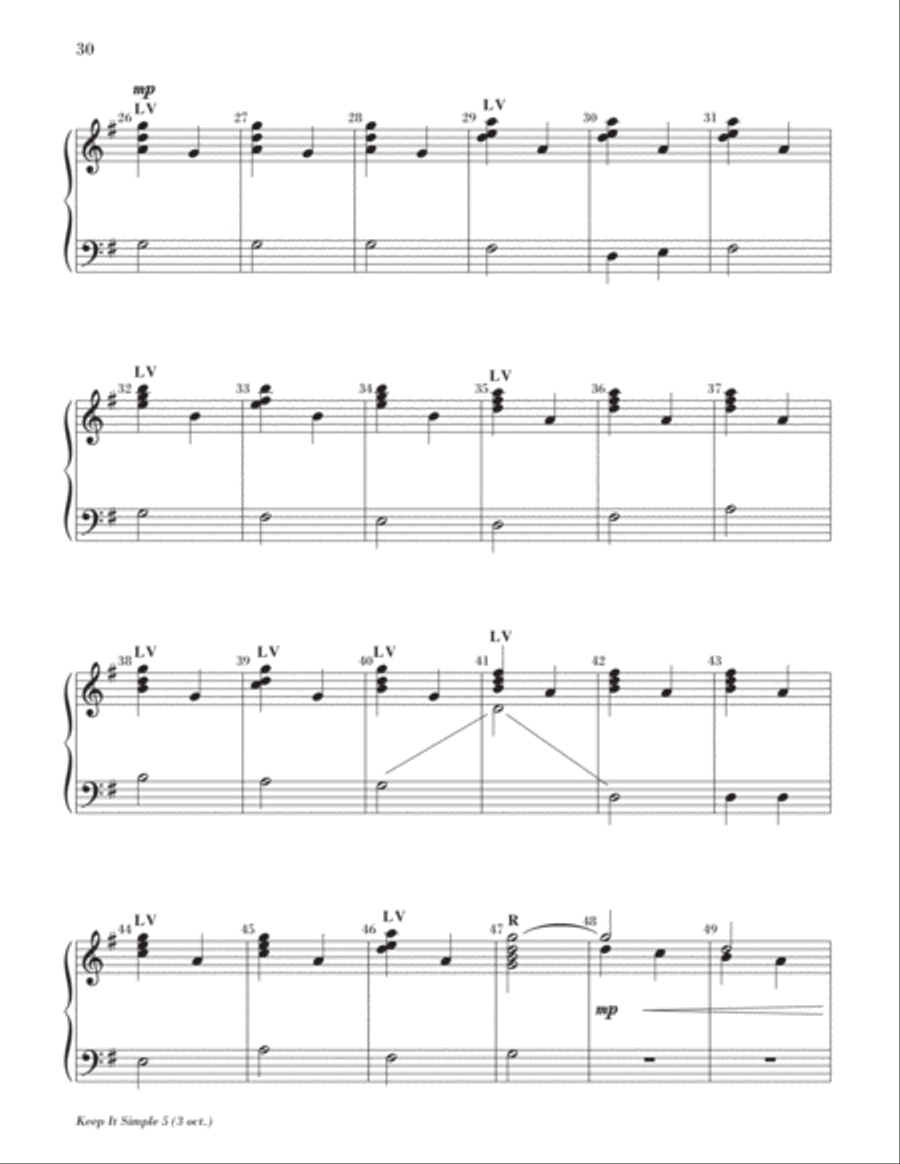 Keep It Simple 5 (Christmas Sacred and Secular) 3-Octaves scores gallery preview page 33