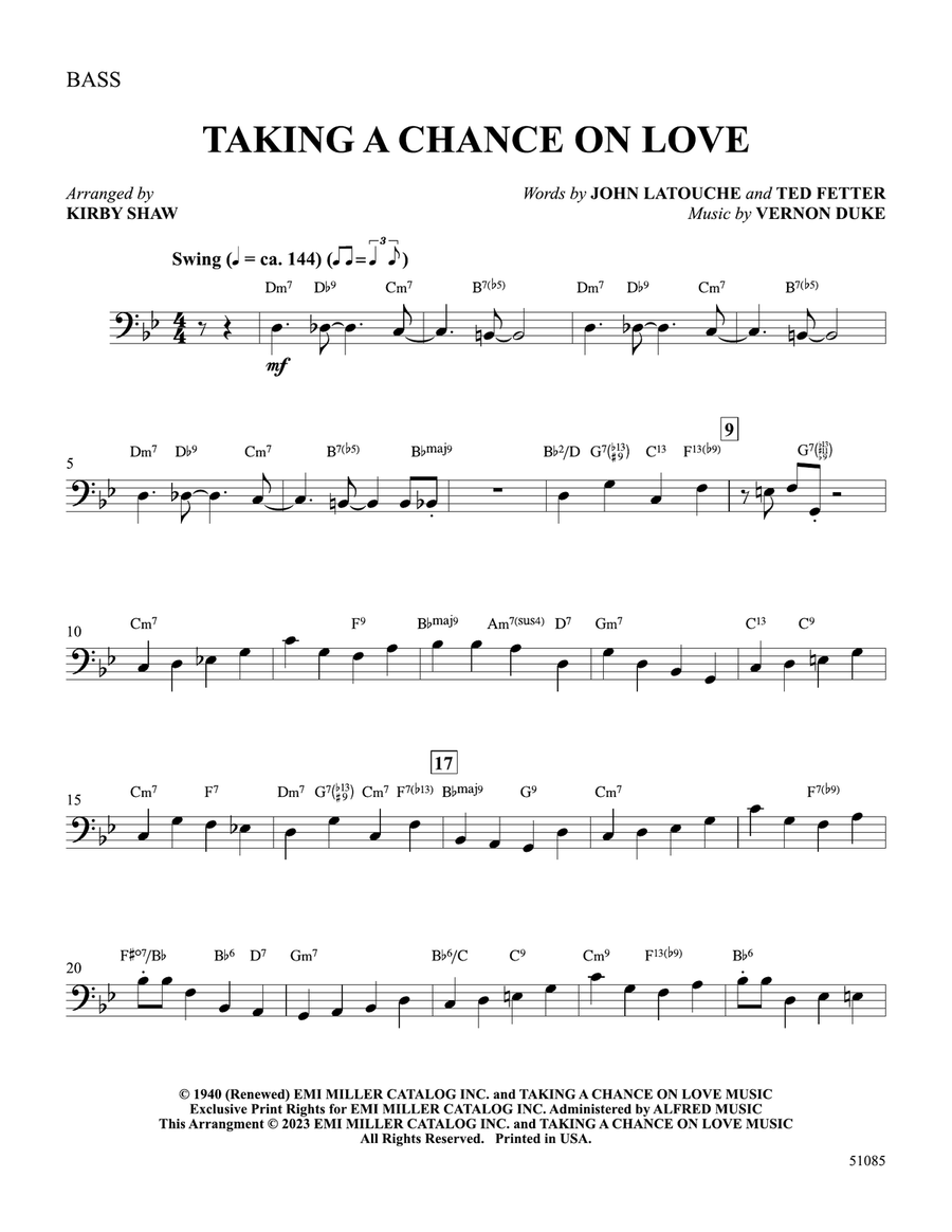 Taking a Chance on Love: String Bass