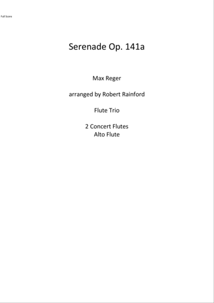 Serenade Flute scores gallery preview page 1
