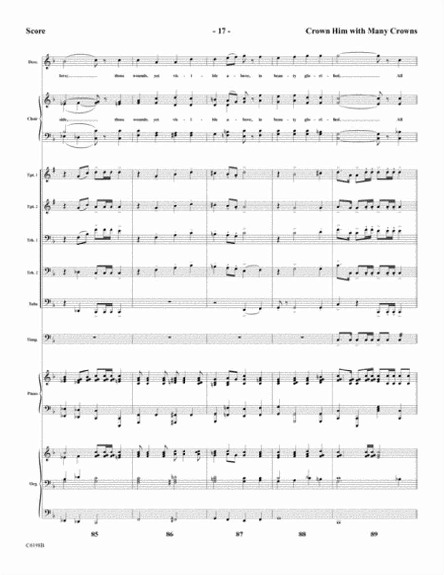 Crown Him With Many Crowns Choir scores gallery preview page 19
