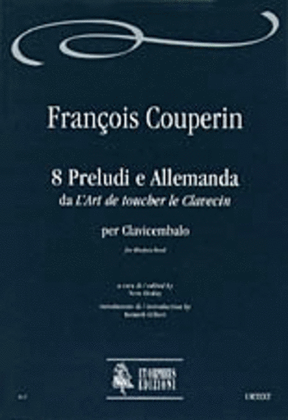 Book cover for 8 Preludes and Allemanda from "L’Art de toucher le Clavecin" for Harpsichord