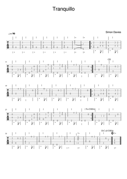 Tranquillo (TAB) - solo guitar image number null