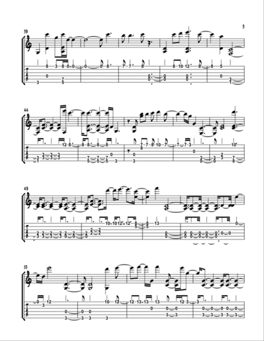Holy Forever Guitar Tablature scores gallery preview page 3