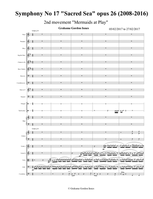 Book cover for Symphony No 17 in B flat minor & E Major "Sacred Sea" Opus 26 - 2nd Movement (2 of 3) - Score Only