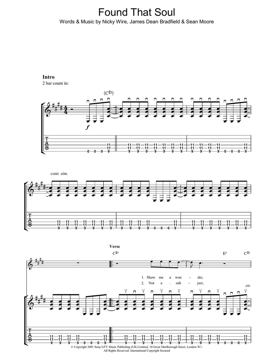 Found That Soul Found That Soul Acoustic Guitar scores gallery preview page 1