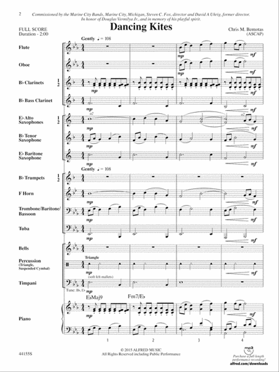 Dancing Kites: Score Dancing Kites: Score Concert Band scores gallery preview page 2