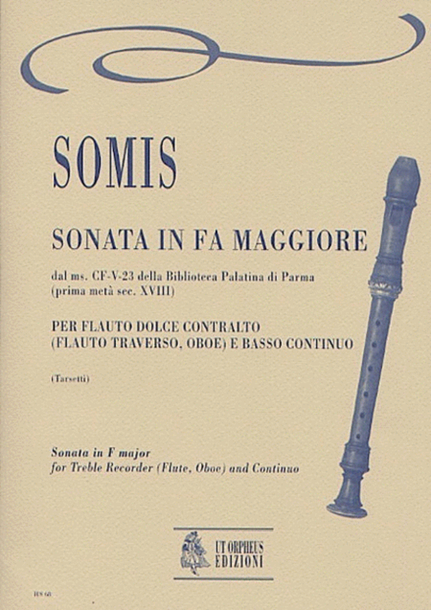 Sonata No. 8 in F Major from the ms. CF-V-23 of the Biblioteca Palatina in Parma (early 18th century) for Treble Recorder (Flute, Oboe) and Continuo