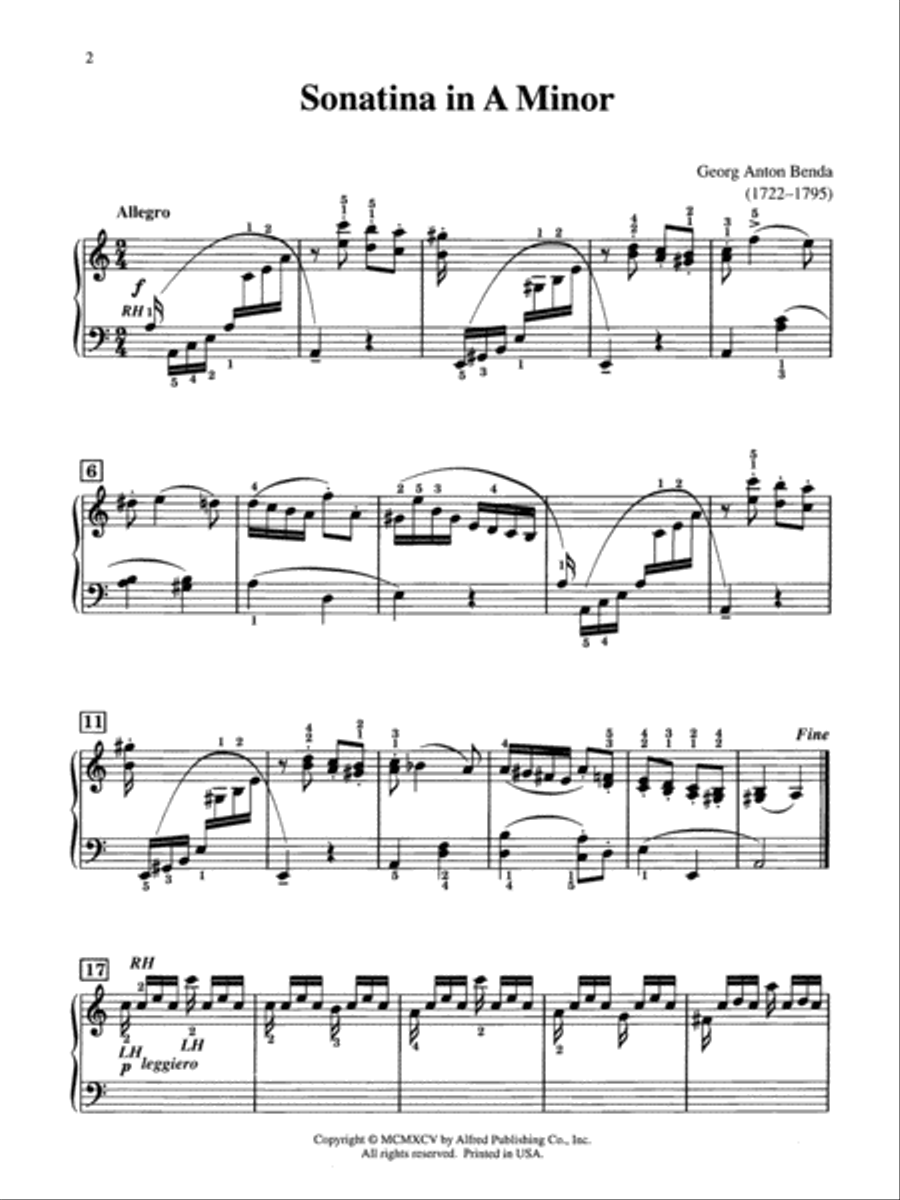 Sonatina in A minor Small Ensemble scores gallery preview page 2