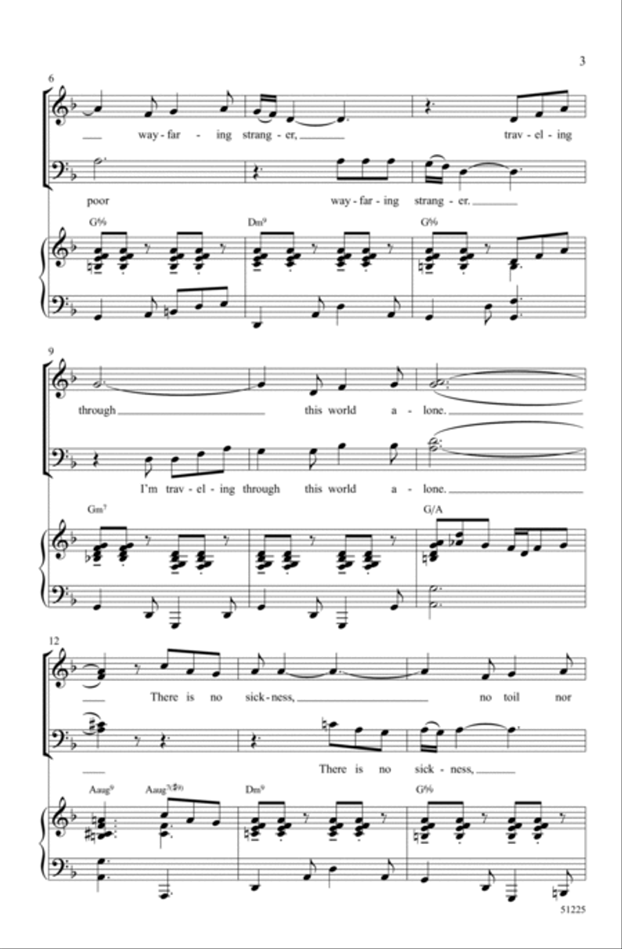 Poor Wayfaring Stranger Choir scores gallery preview page 2