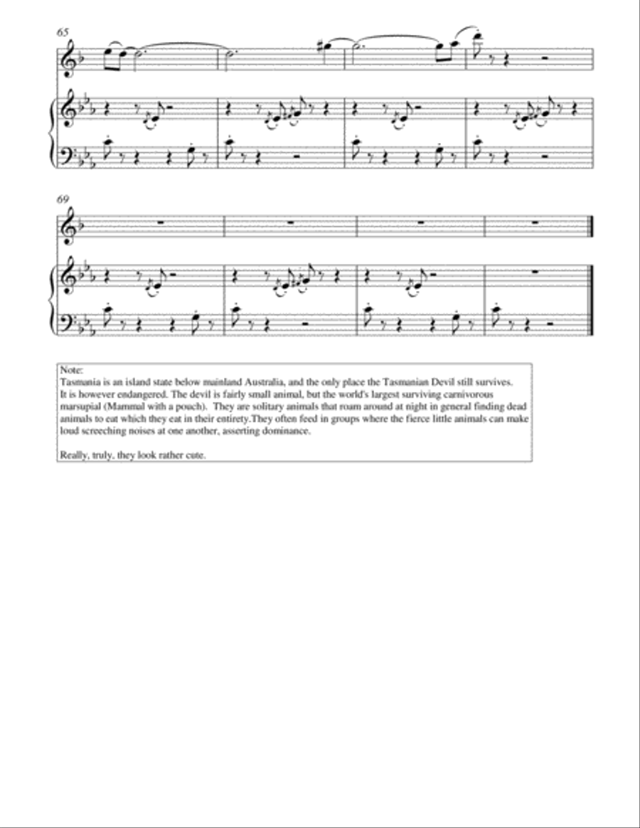 Devils, Koalas and Kangaroos Clarinet Solo scores gallery preview page 6