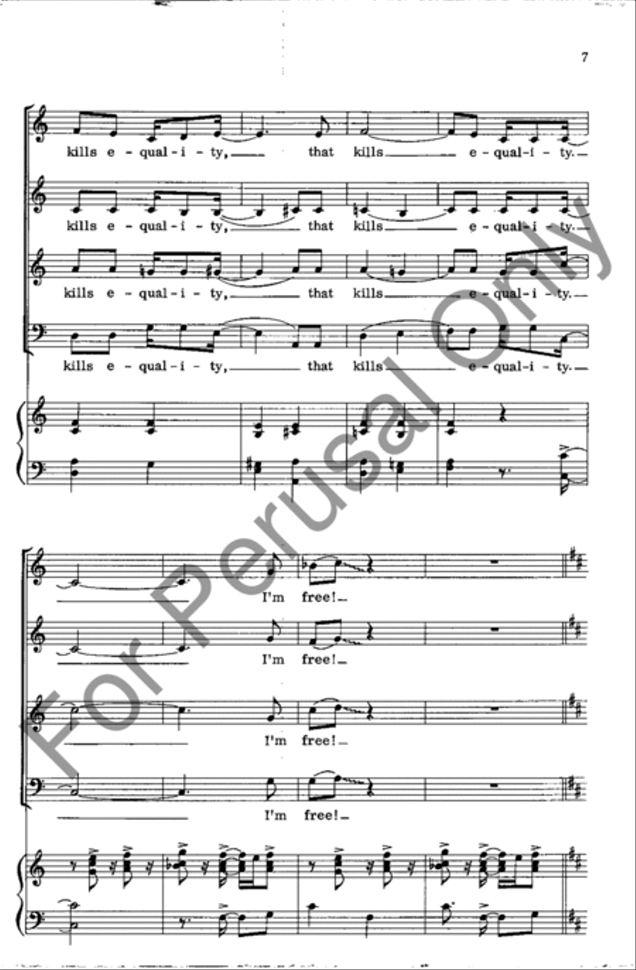 Free To Be Me Free To Be Me 4-Part scores gallery preview page 7