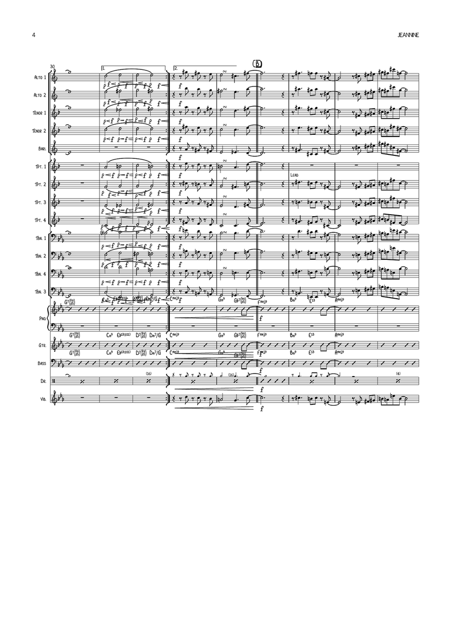 Jeannine Jazz Ensemble scores gallery preview page 4