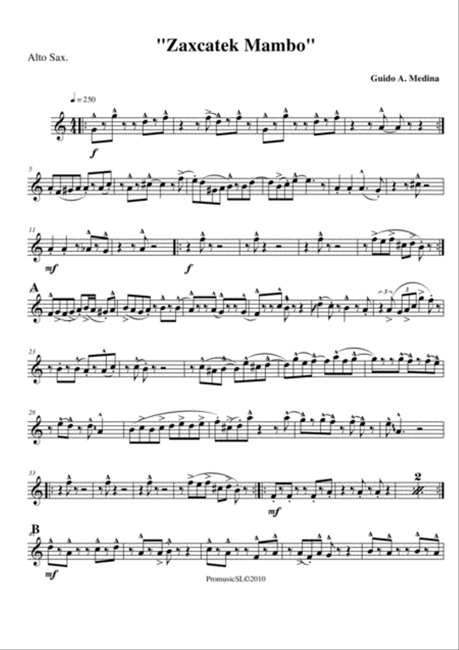 Zaxcatek Mambo Jazz Ensemble scores gallery preview page 5