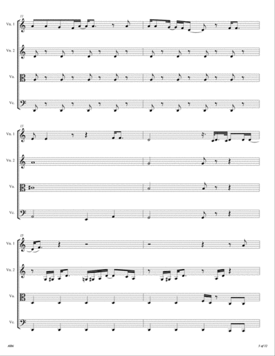 Alibi String Quartet scores gallery preview page 4