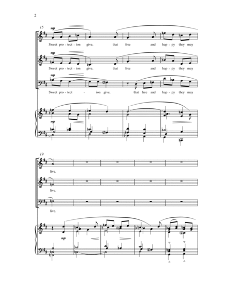 Prayer for Gentleness to all Creatures 3-Part scores gallery preview page 2