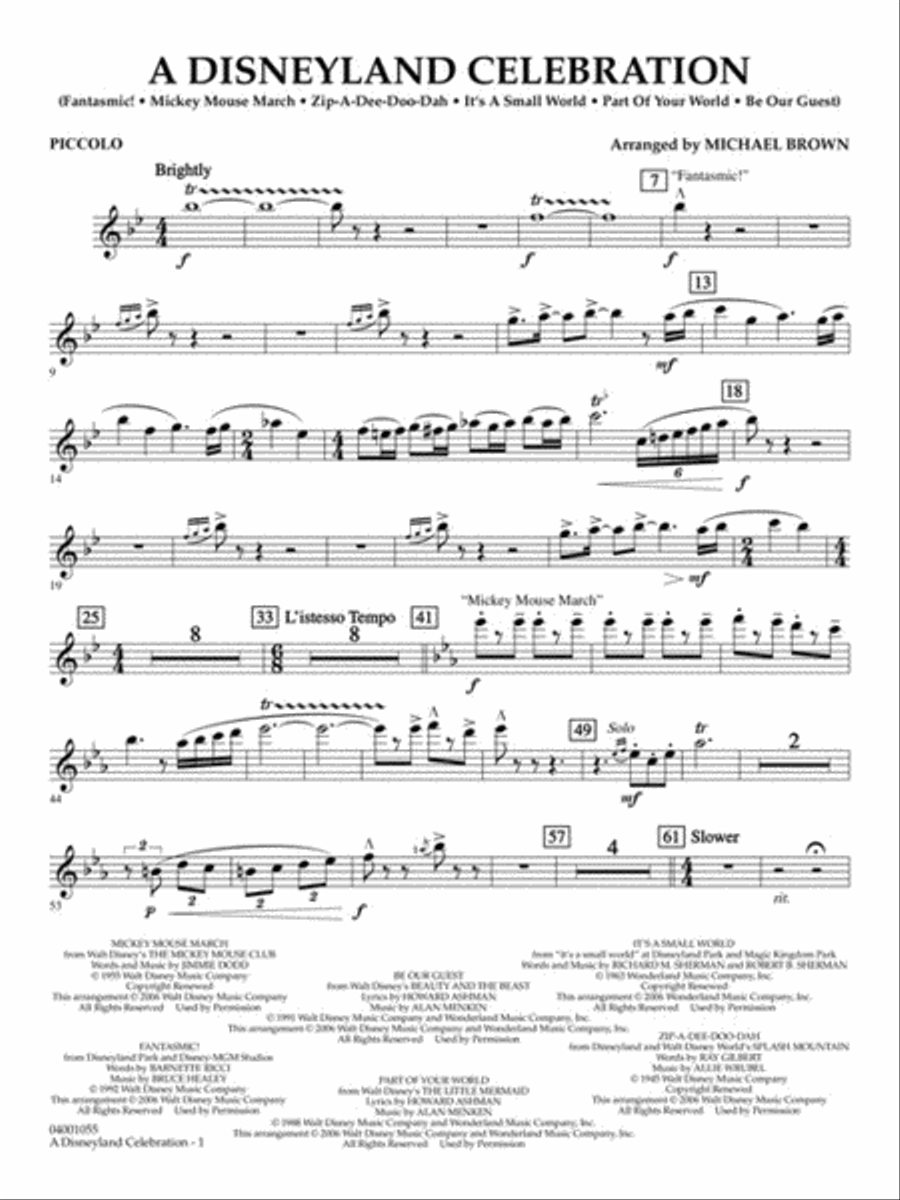 A Disneyland Celebration Concert Band scores gallery preview page 4