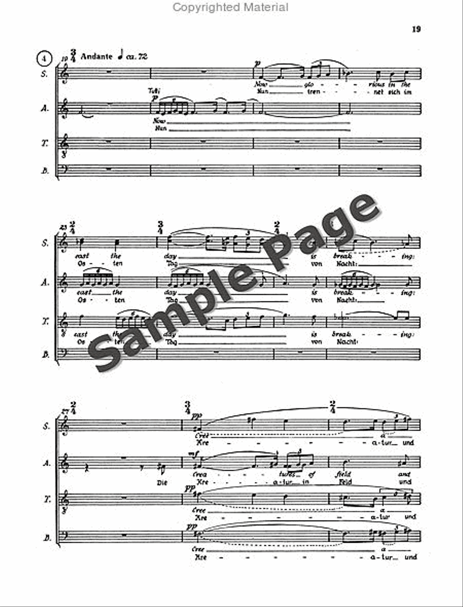 Henze Moralities(1967) Chor.score 4-Part scores gallery preview page 22