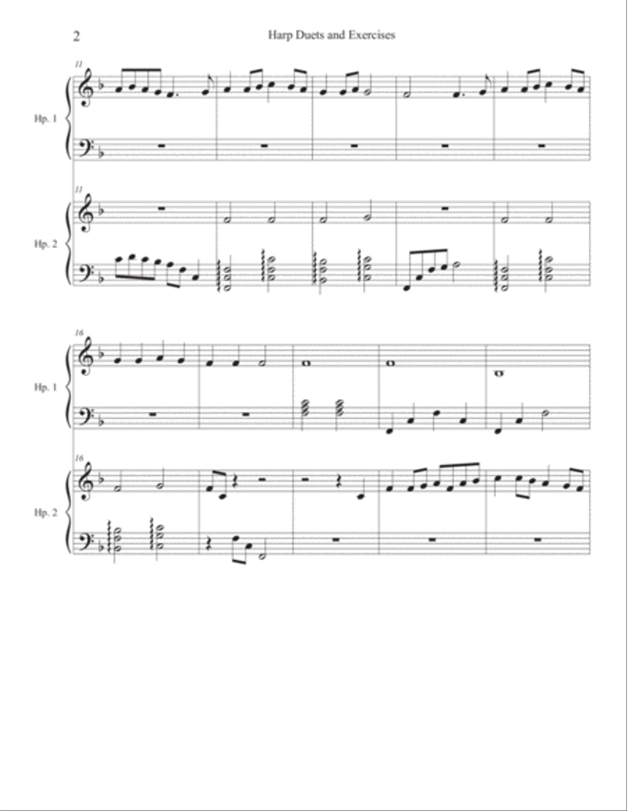 Simple Gifts (Harp Duet) Harp scores gallery preview page 2