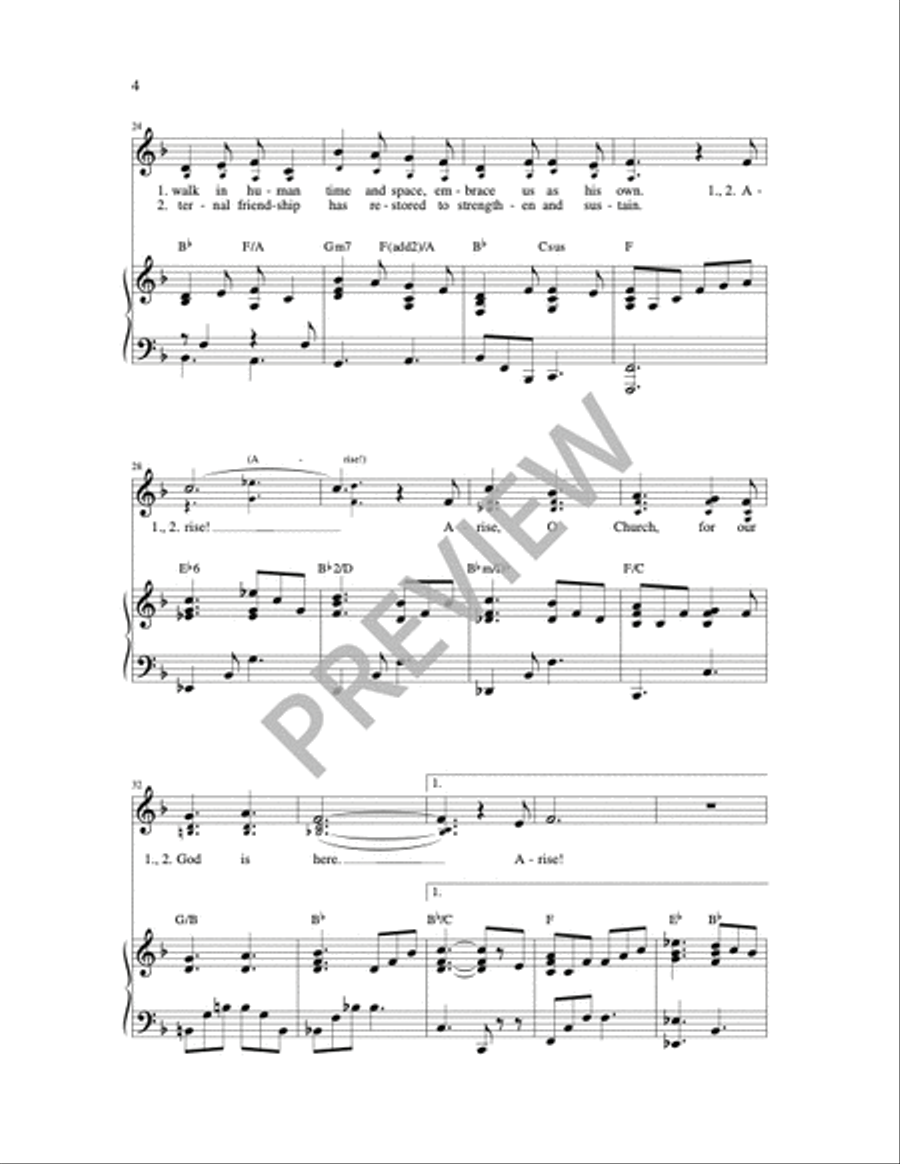 Arise, O Church Arise 3-Part scores gallery preview page 12