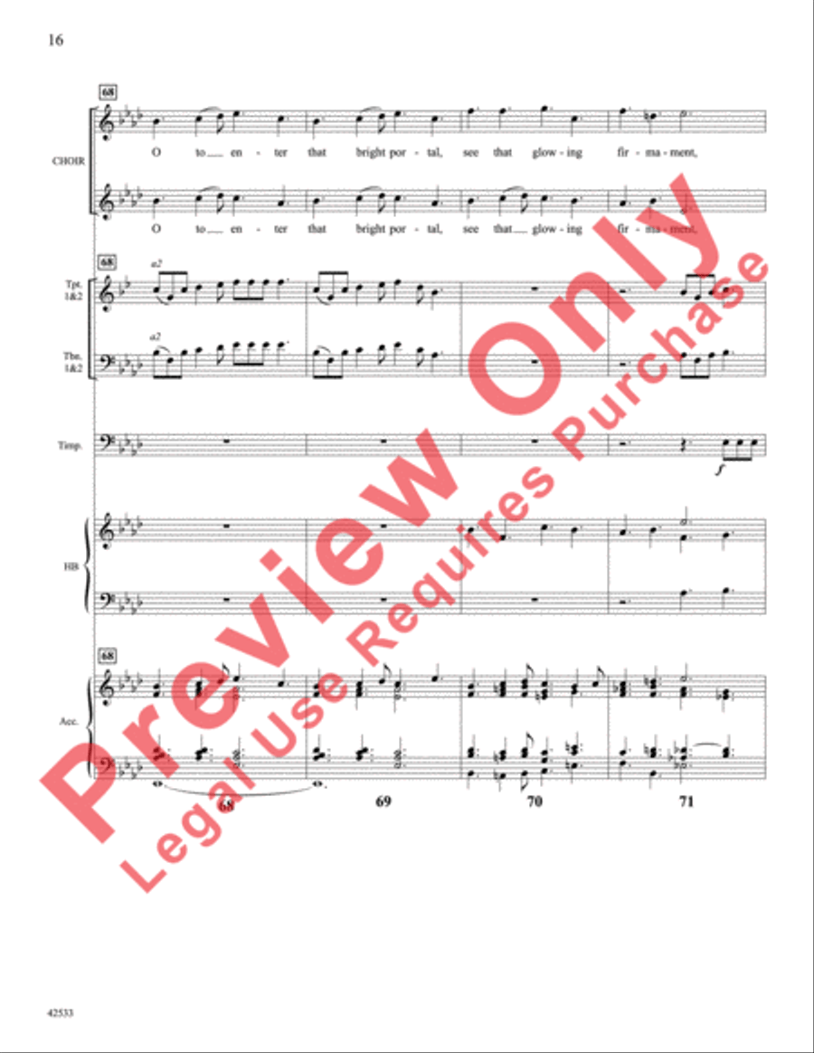 Fanfare and Canticle for Easter Day Choir scores gallery preview page 17