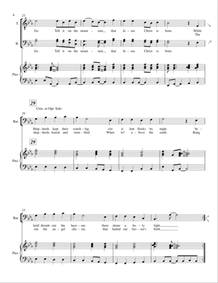 Go Tell on the Mountain Choir scores gallery preview page 4