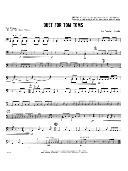 Duet For Tom Toms - Percussion 2