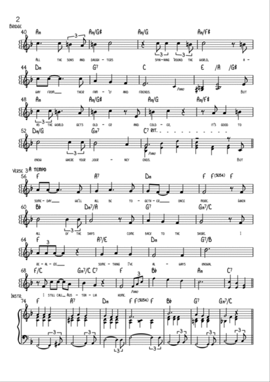 I Still Call Australia Home Voice scores gallery preview page 2