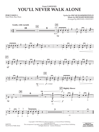 You'll Never Walk Alone (from Carousel) (arr. Michael Sweeney) - Percussion 1