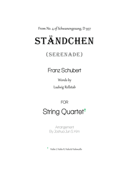 Serenade (Standchen, D957) for String Quartet image number null