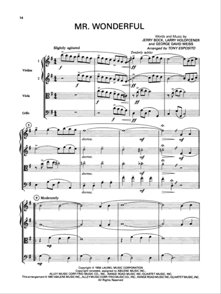 The Best of Broadway String Quartet scores gallery preview page 4