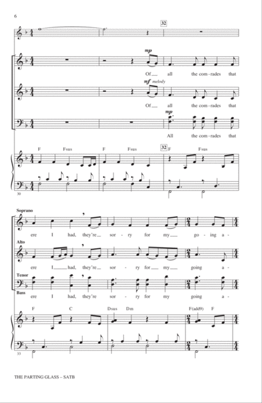 The Parting Glass The Parting Glass 4-Part scores gallery preview page 5