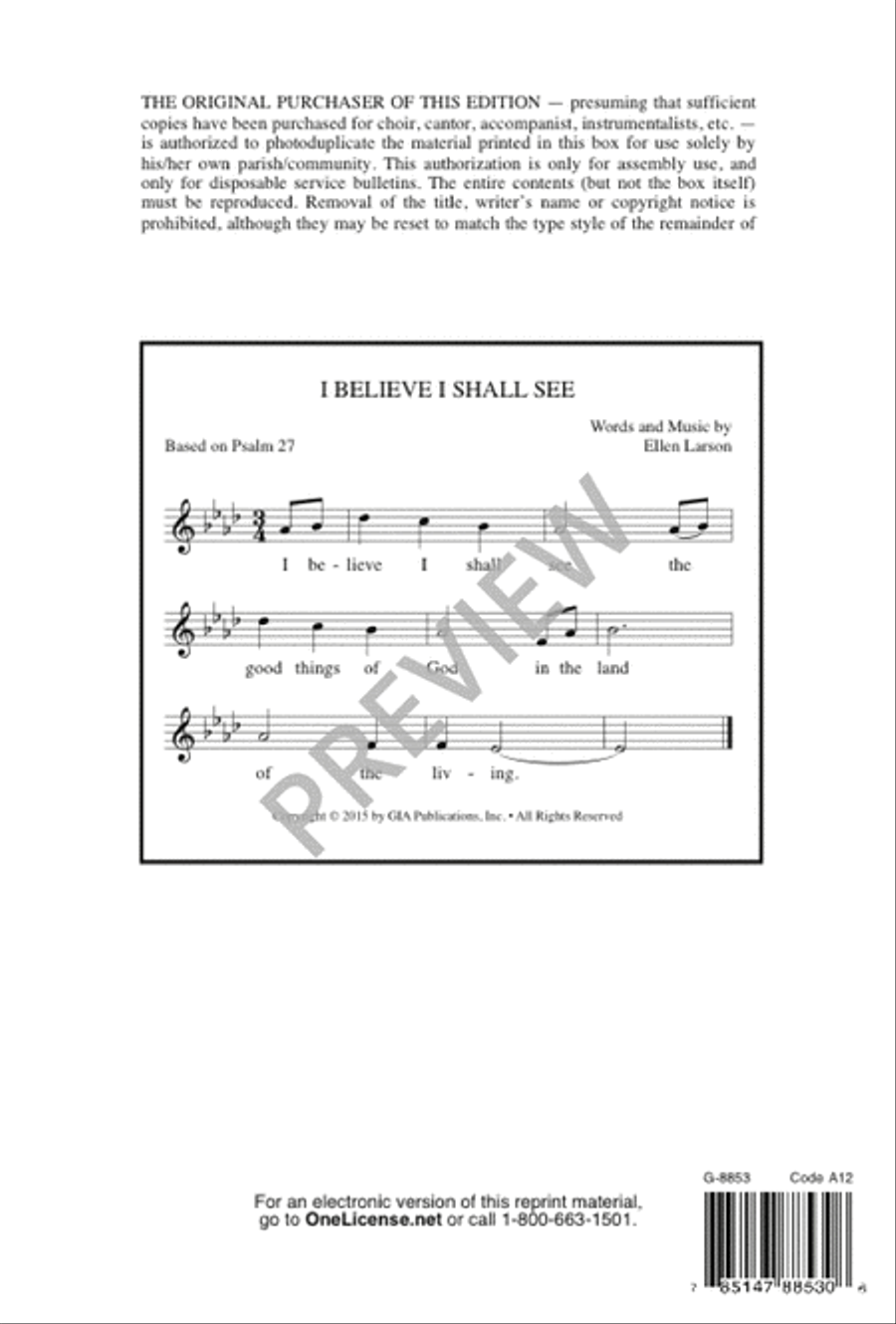 I Believe I Shall See SA scores gallery preview page 13