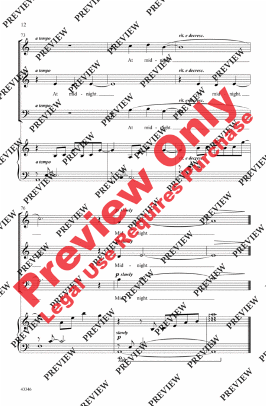 In the Dark of Midnight 3-Part scores gallery preview page 12