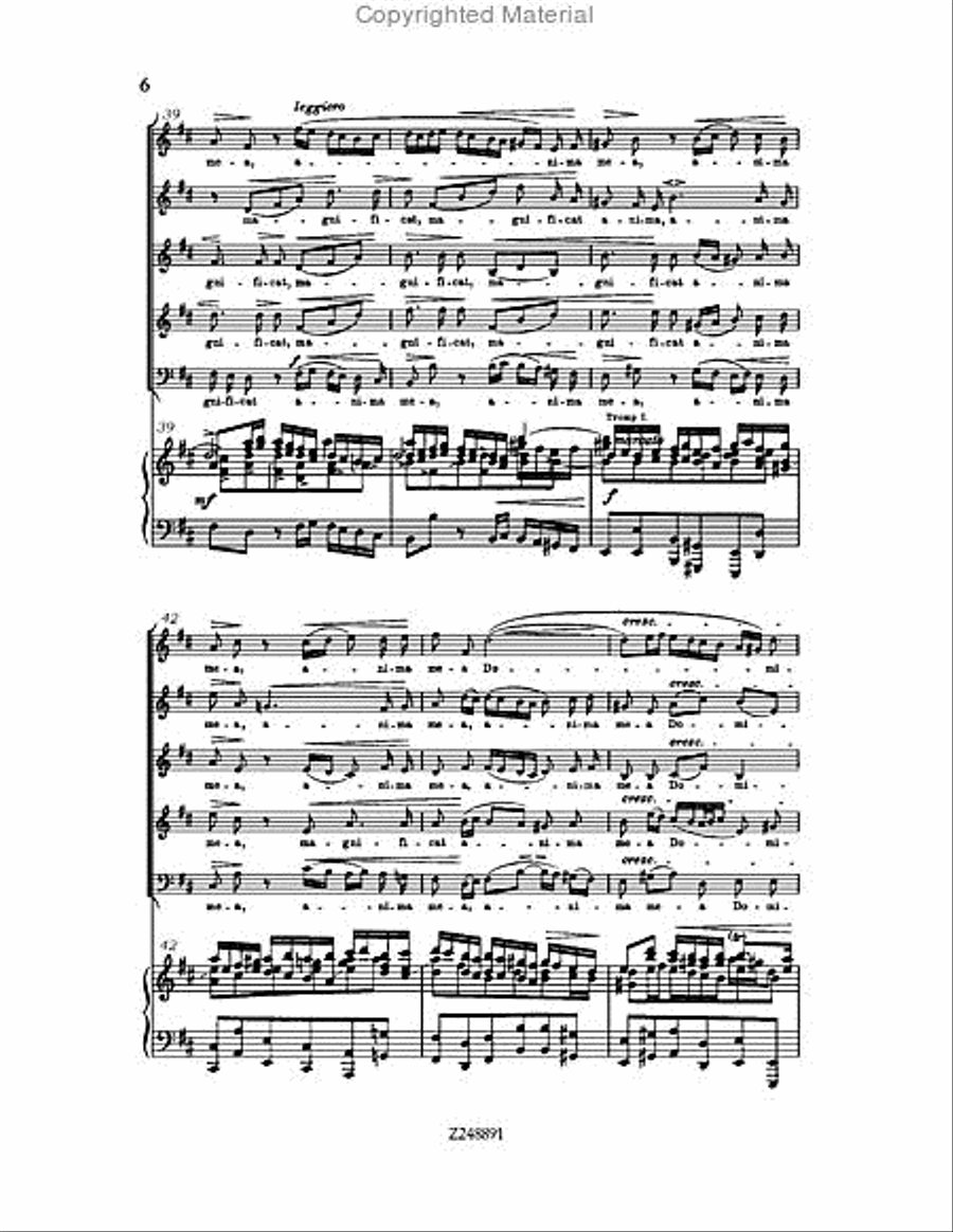 Magnificat in D major, BWV 243 Choir scores gallery preview page 6