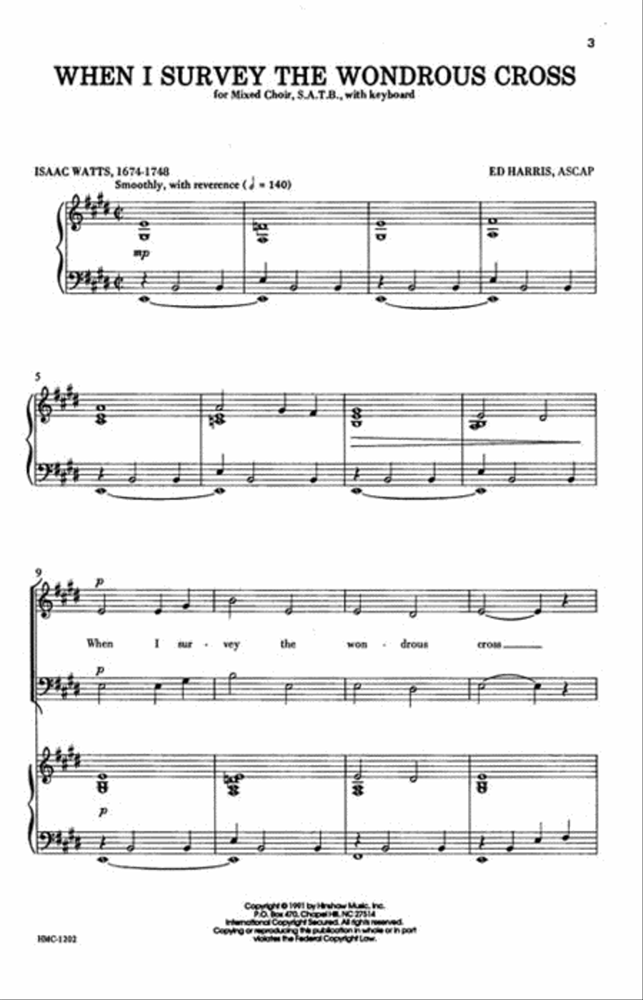 When I Survey the Wondrous Cross 4-Part scores gallery preview page 2