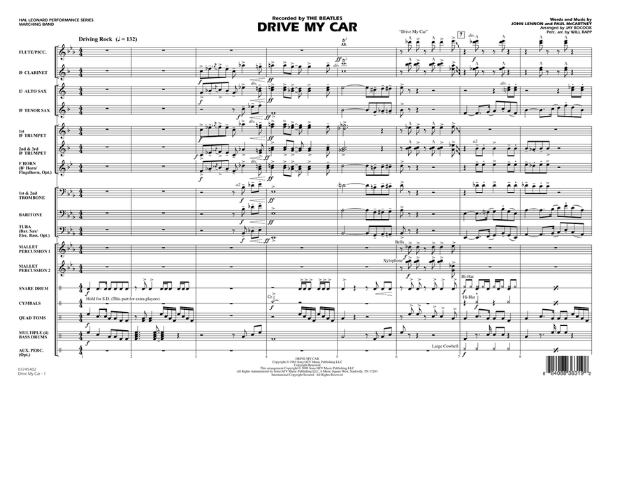 Drive My Car - Full Score