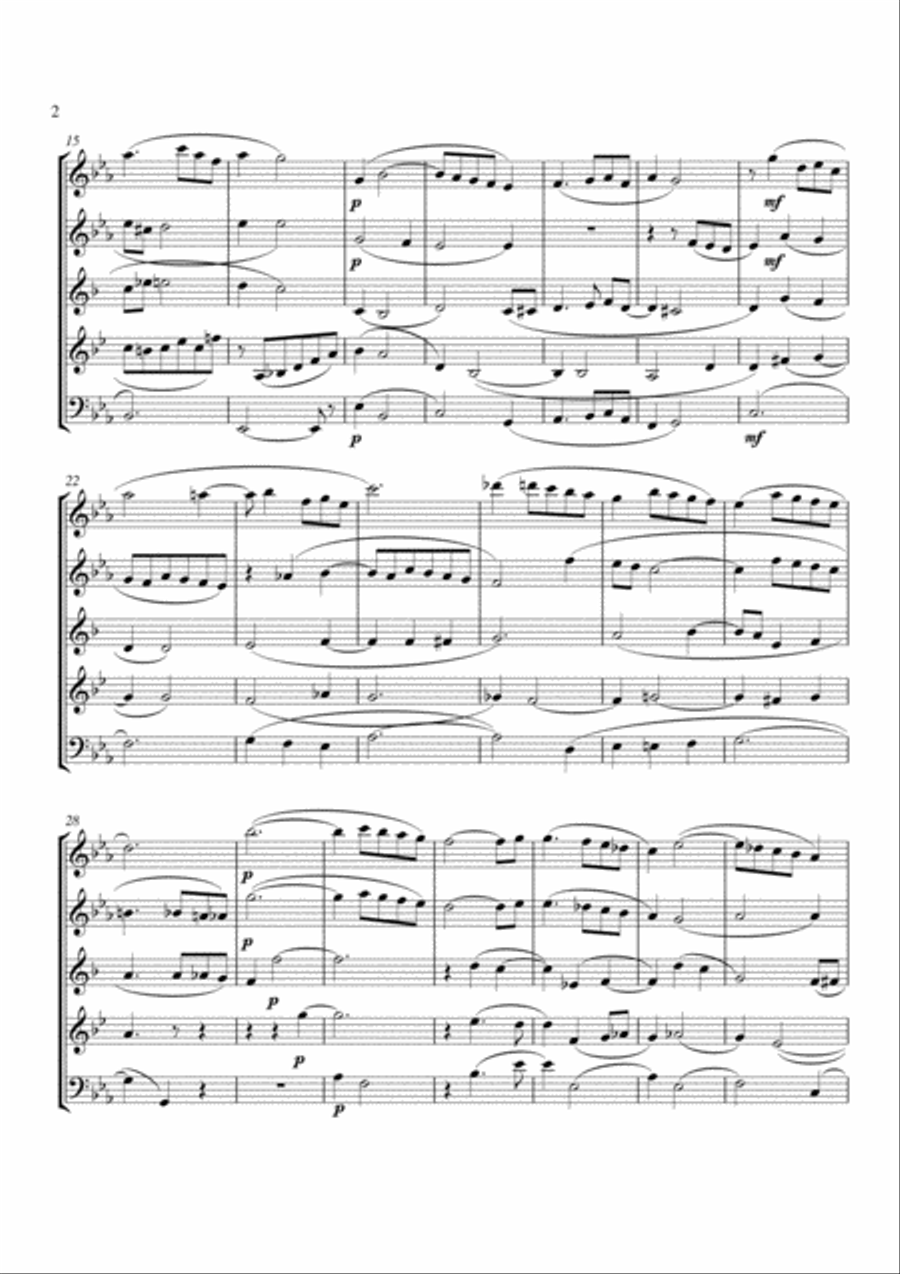 Abendfriede Abendfriede Woodwind Quintet scores gallery preview page 2
