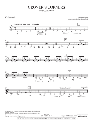 Grover's Corners (from Our Town) (arr. Robert Longfield) - Bb Clarinet 3
