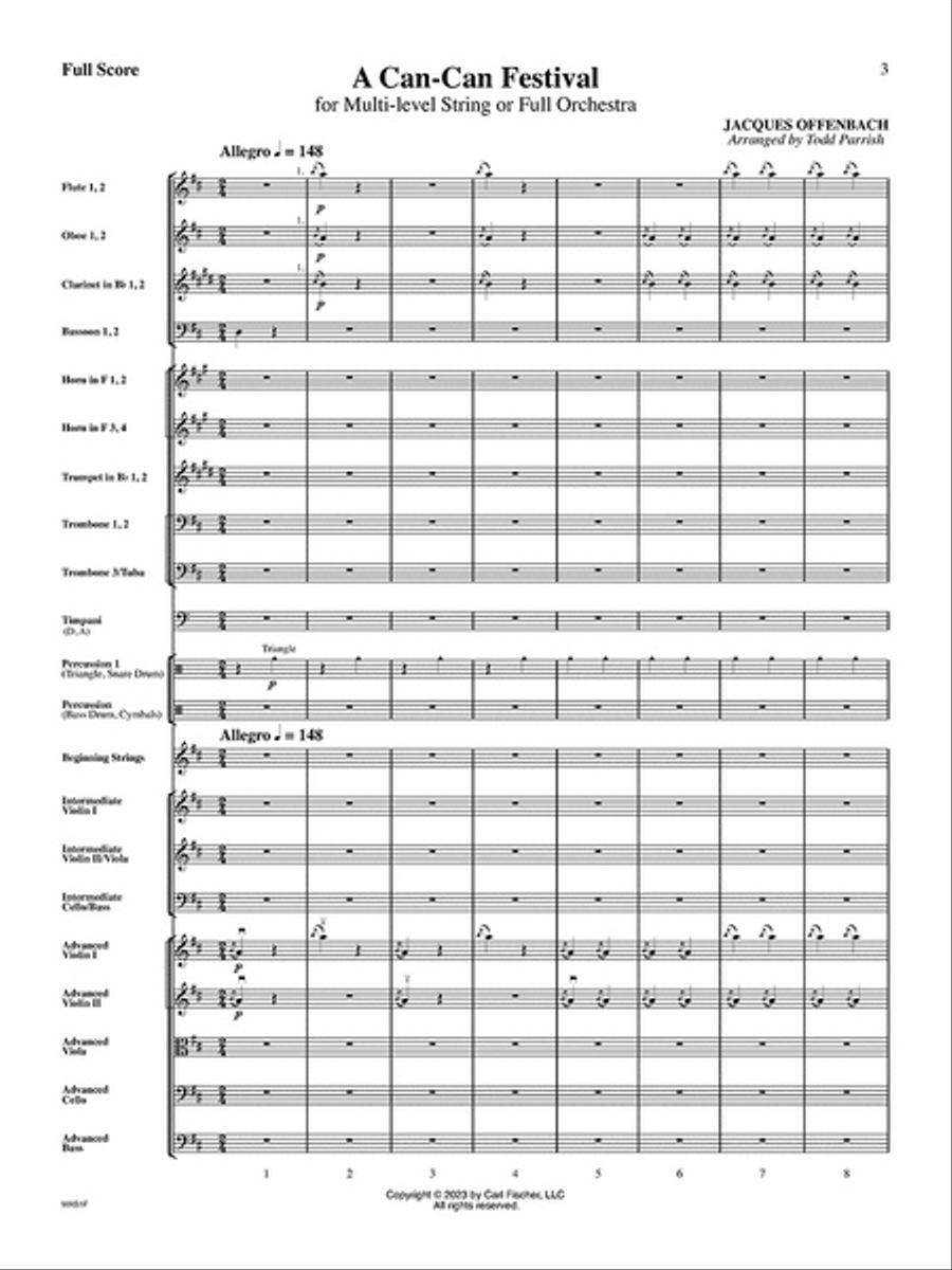 A Can-Can Festival Orchestra scores gallery preview page 2