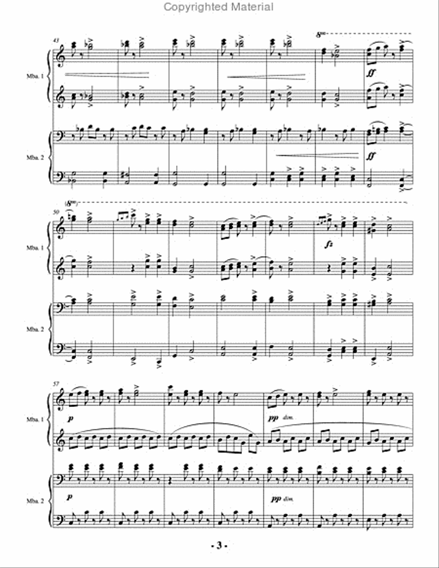 Slavonic Dance, Op. 46, No. 1 (score & parts) Percussion Ensemble scores gallery preview page 4