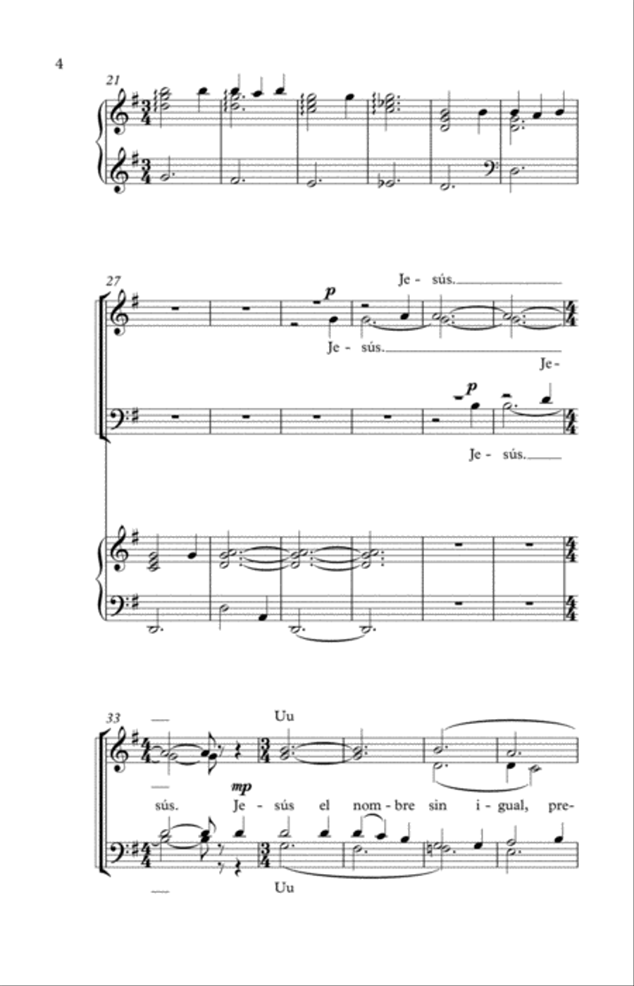 Oh, cuanto le amo (Oh, How I Love Jesus) 4-Part scores gallery preview page 4